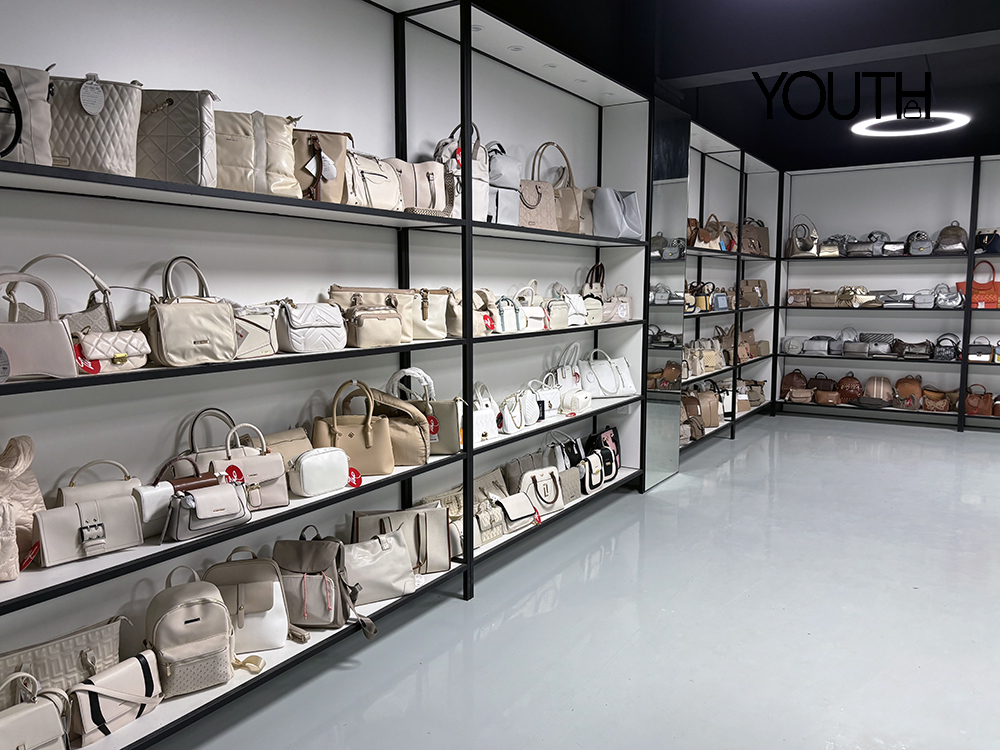 This is a photo about factory handbag sample room
