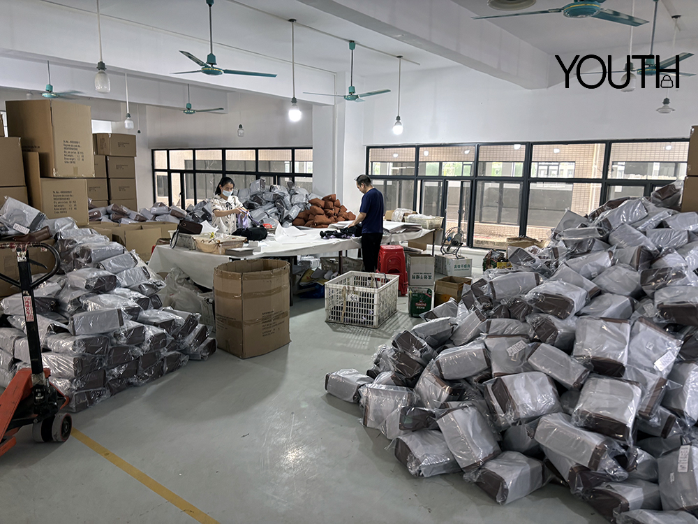 This is a photo about factory packing line