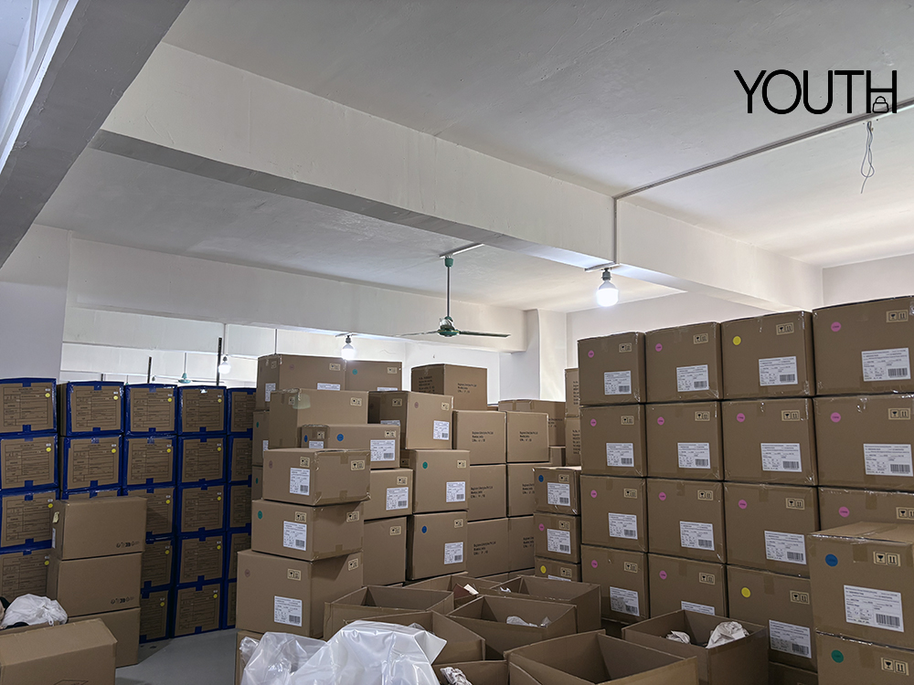 This is a photo about factory package warehouse