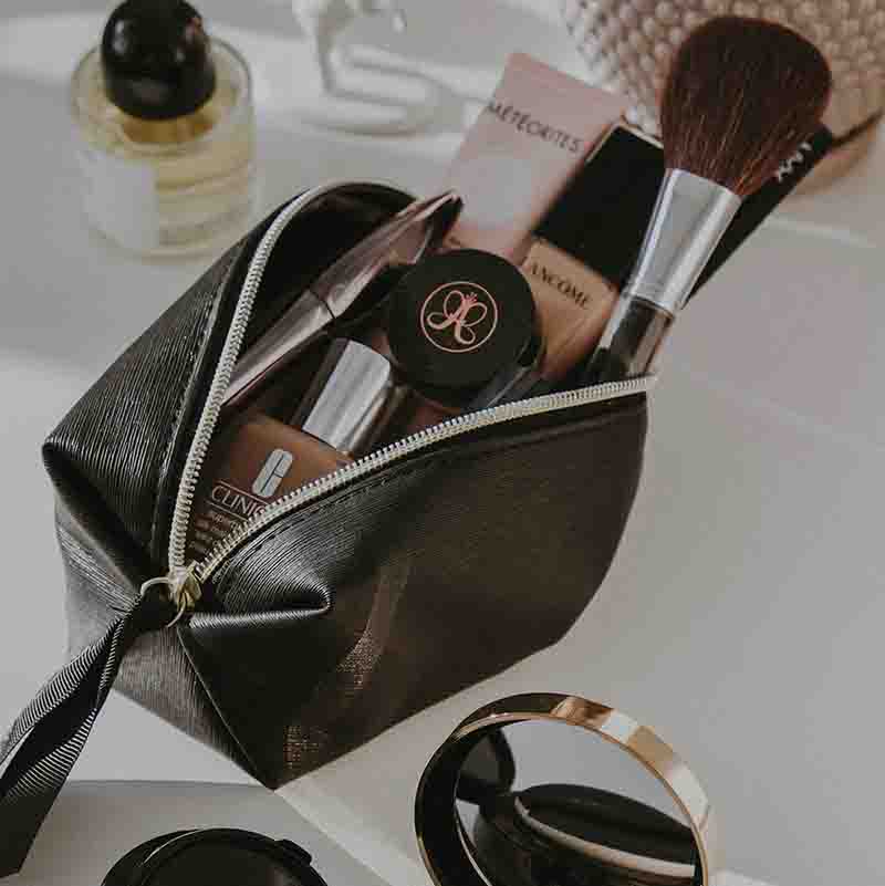 This is a product collection cover photo for cosmetic bag