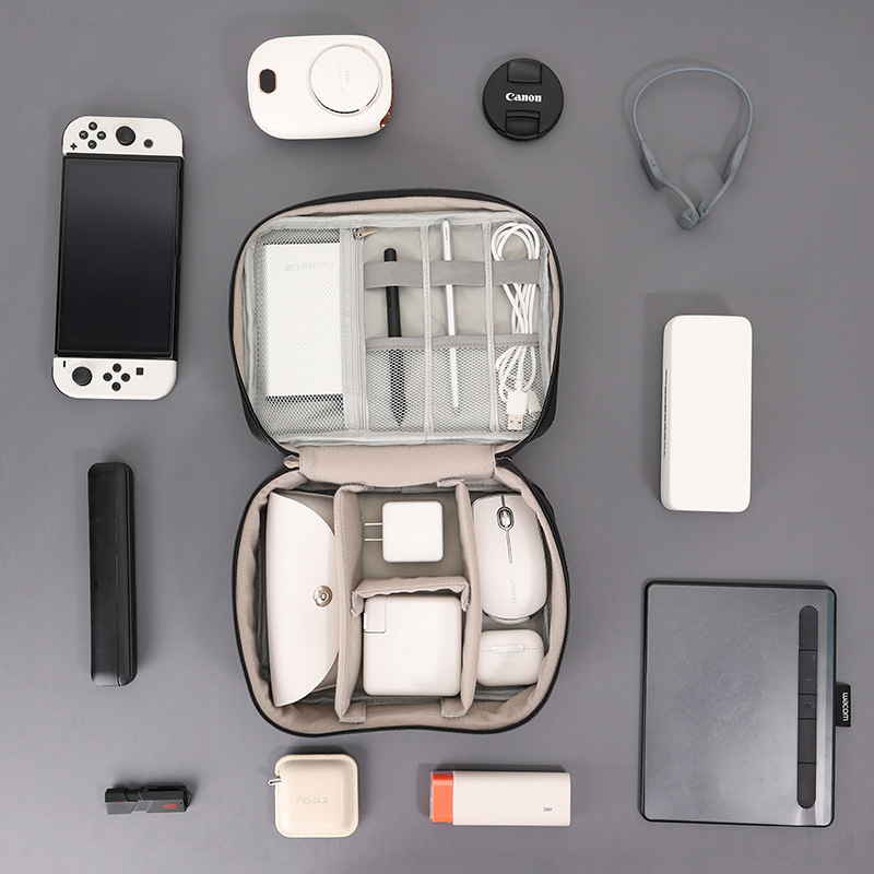This is a product collection cover photo for electronics organizer bag