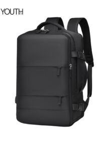 A different angle photo for this black bussiness laptop backpack yt0004 0 yt0004 1