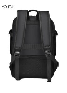 This is a back veiw photo for this black bussiness laptop backpack yt0004-2