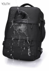 This is a functional photo for this black bussiness laptop backpack yt0004-6