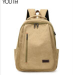 A front view of style# yt0014 1 Canvas backpack