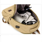 An open view of style# yt0014 Canvas backpack