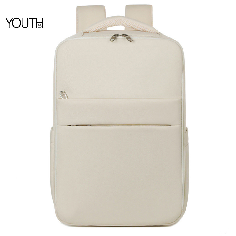 The main photo for a beige backpack with laptop compartment style#yt0016