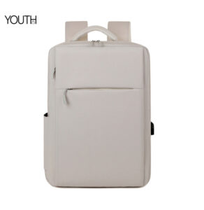 This is the front view photo for style# yt0017, a beige backpack