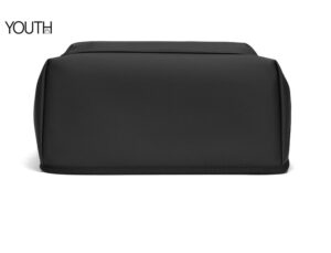 This is a bottom view phto for style# yt0019, a black rolling travel backpack