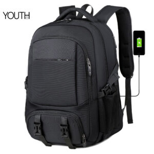 This is the front view photo for style# yt0020,black large travel backpack
