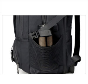 This is the side pocket view photo for style# yt0020,black large travel backpack