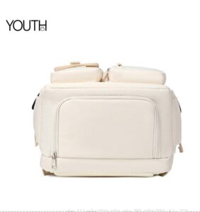 This is a bottom view photo for a backpack to school with laptop compartment yt0028