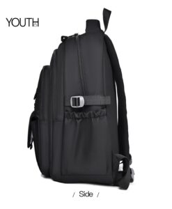 This is a side view photo for a black school backpack for teenage girl yt0030