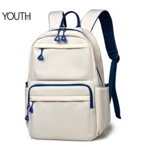 This is a main photo for a beige men's backpack for school yt0031