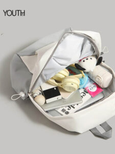 This is a open view photo for a large backpack for school girl yt0034