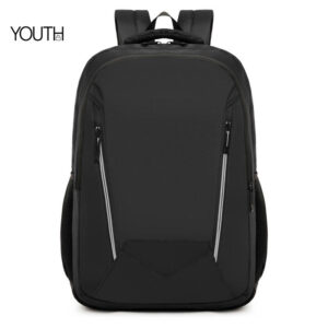 This is a front photo for a black color laptop backpack style# yt0035 00