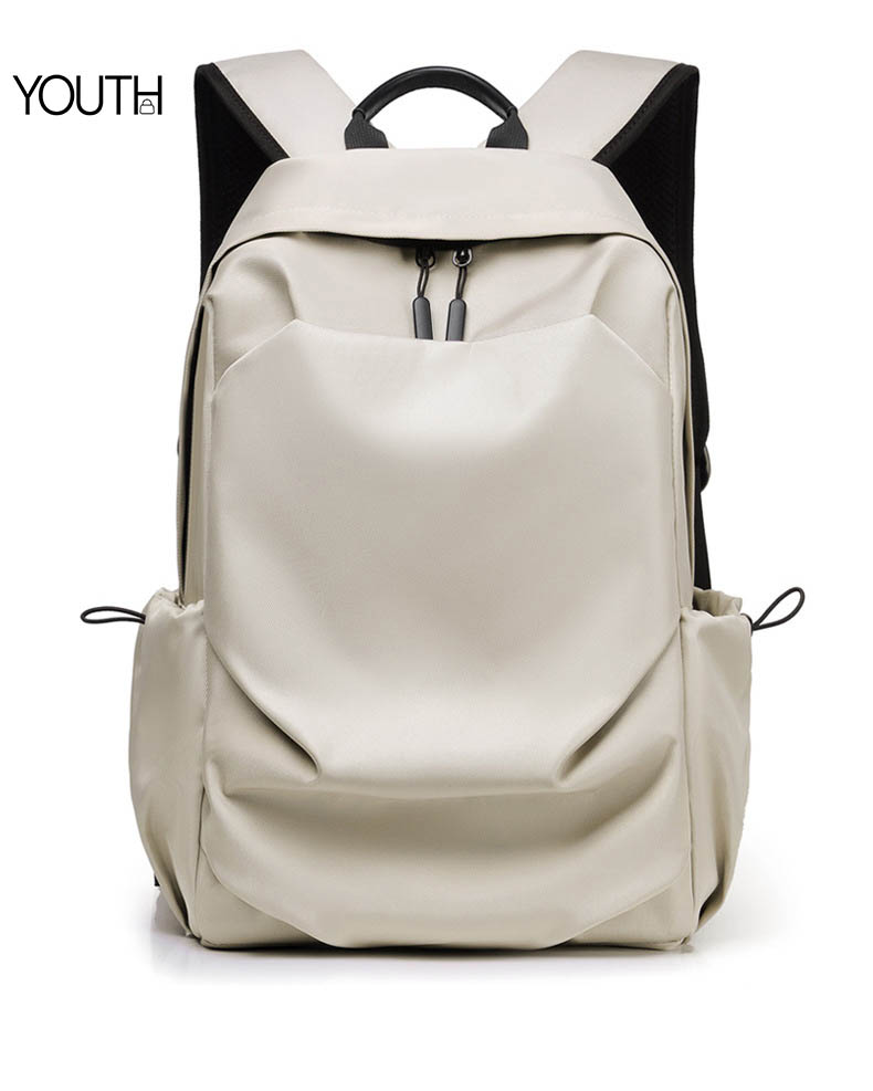 A main photo for a beige women's laptop backpack,style#yt0036