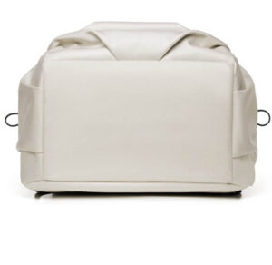 A bottom view photo for a beige women's laptop backpack,style#yt0036