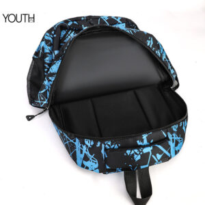 This is a open view photo for a zipper laptop backpack style#yt0041