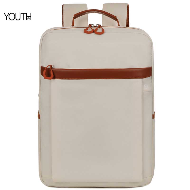 This is the main photo for a beige best women laptop backpack style#yt0046 0