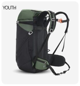 This is the other side photo for a green hiking backpack women style#yt0053