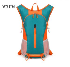 This is a front view photo for an orange small hiking bakcpack style#yt0056