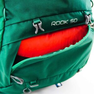 This is a front zipper pocket photo for the large hiking backpack style# yt0057
