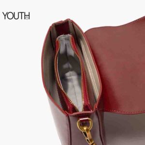 This is a open view photo for a burgundy crossbody bag style#yt0072