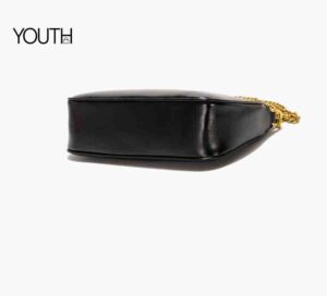 This is a bottom view photo for a black crossbody bag style#yt0074
