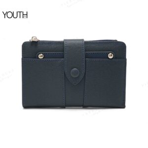 This is a positive view photo for a navy purse style#yt0081