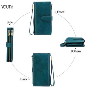 This is a complete photo for a green zipper purse style# yt0083