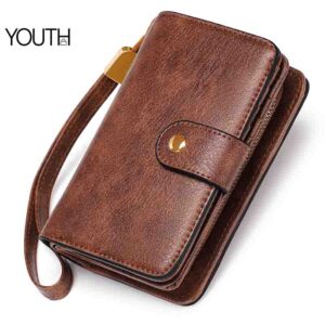 This is a main photo for a brown women's wallet style#yt0084