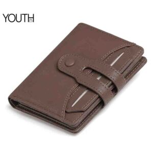 this is a positive photo for a brown men's wallet style# yt0089