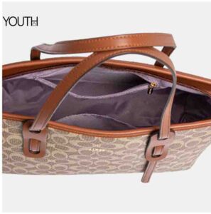 This is a open view photo for a brown tote bags for women style# yt0093
