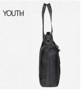 This is a side photo for a black shopper bag style#yt0102