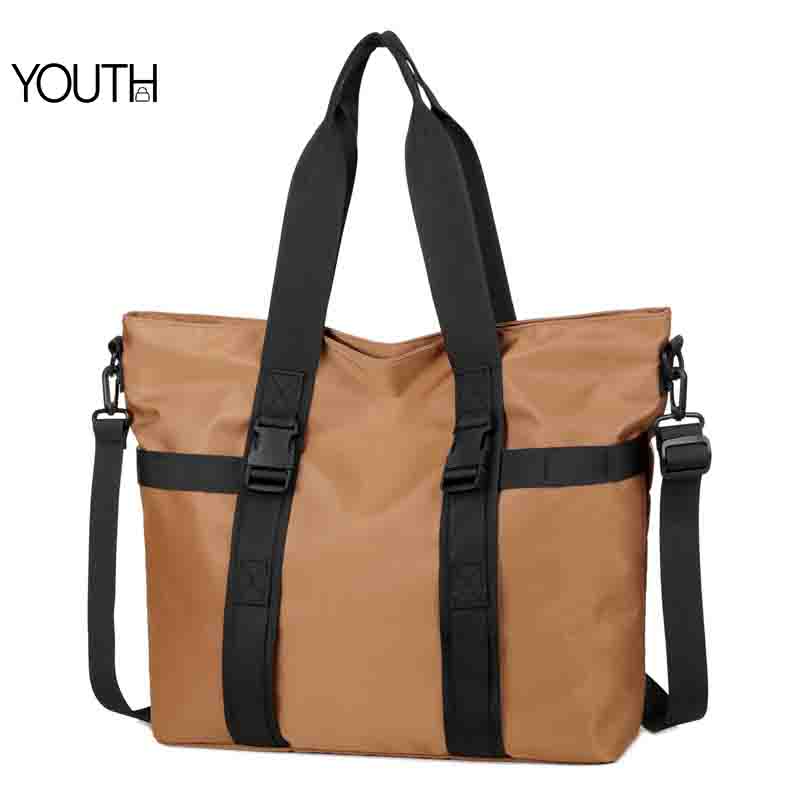 This is a positive view photo for a brown shopper bag style#yt0102