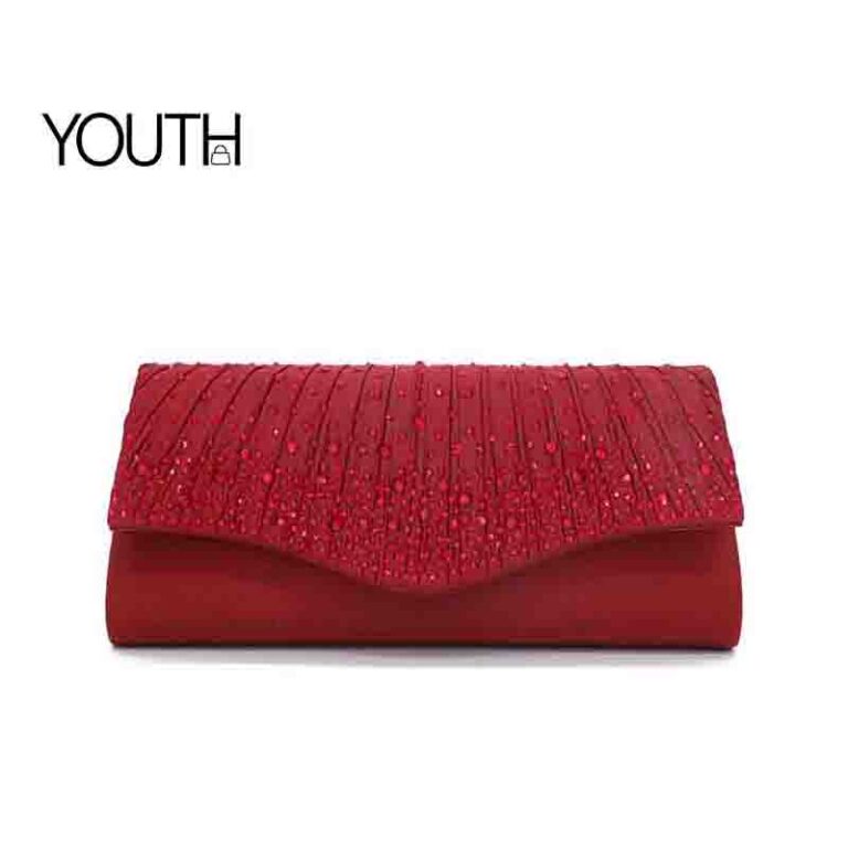 This is a main photo for a red evening clutch bag style#yt0104