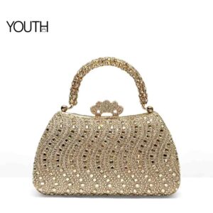 This is a main photo for a gold evening bag style#yt0108