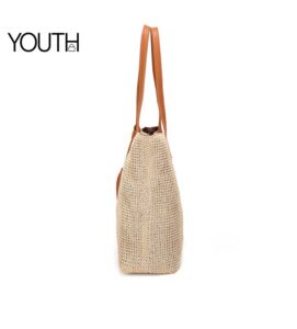 This is a side view photo for a beach bag tote style#yt0109