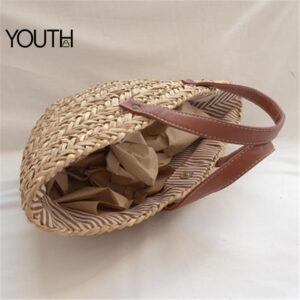 This is a open view photo for a tote straw bags style#yt0110