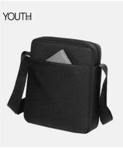 This is a back view photo for a black crossbody bag style# yt0120