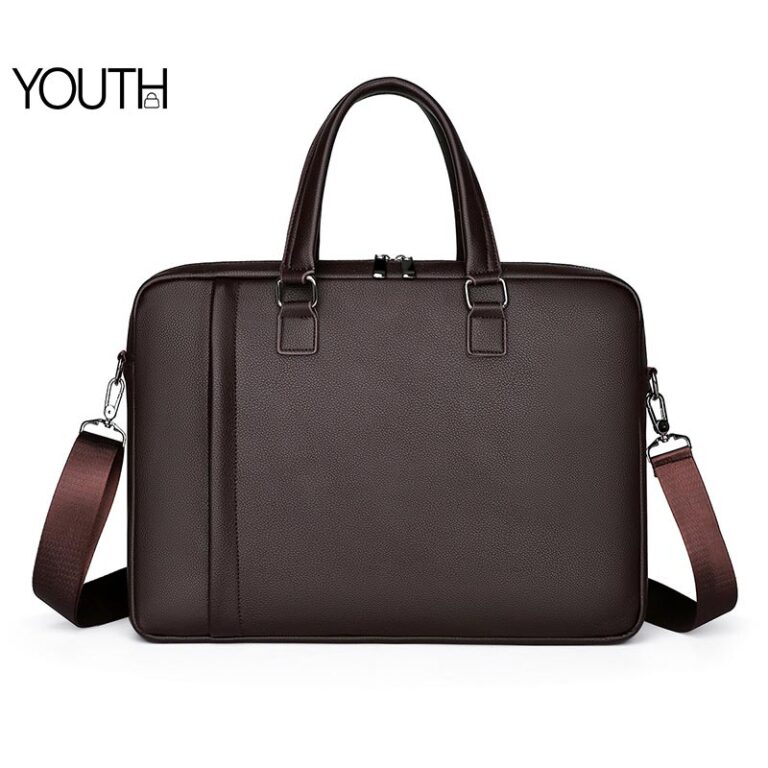 This is a main photo for a brown crossbody portfolio bag style# yt0126