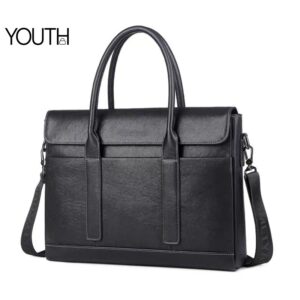 This is a microside photo for a genuine leather portfolio bag style#yt0127