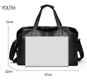 This is a size view photo for a men's travel duffel bags style#yt0155