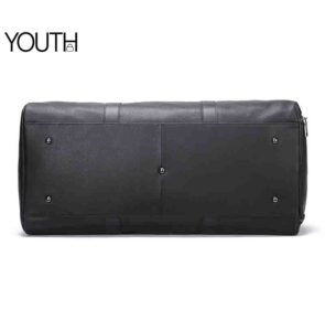 This is a bottom view photo for leather travel duffel bags style#yt0160