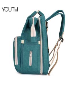This is a side view photo for a backpack diaper bag style#yt0170