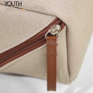 This is a detail view photo for a small make up bag canvas style#yt0184