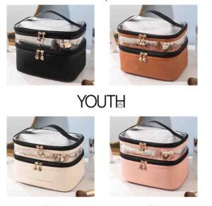 This is a collection photo for a 4 colors travel bag for makeup and toiletries style# yt0187