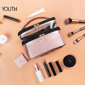 This is a top view photo for a cosmetic bag for makeup style#yt0191