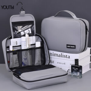 This is a open view photo for a hanging toiletry bag style#yt0204